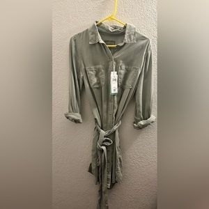 GUESS Eco Shonda Belted Shirt Dress Size Small